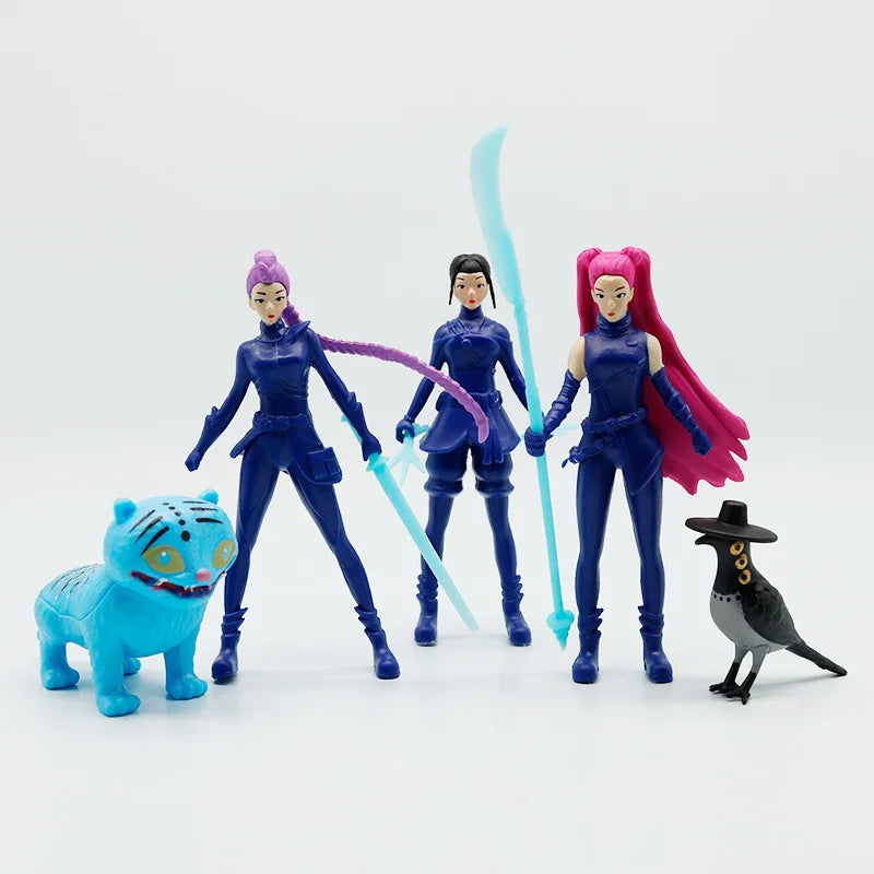 5pcs/Set Kpop Demon Hunters Figure Toy PVC Model Cartoon Gaming Peripherals Desk Decoration Collection Doll For Children Gift