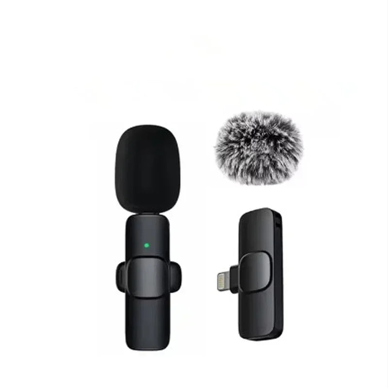 New Wireless Lavalier Microphone Portable Audio Video Recording Mini Microphone for iPhone Android PC Camera Live Gaming Phone