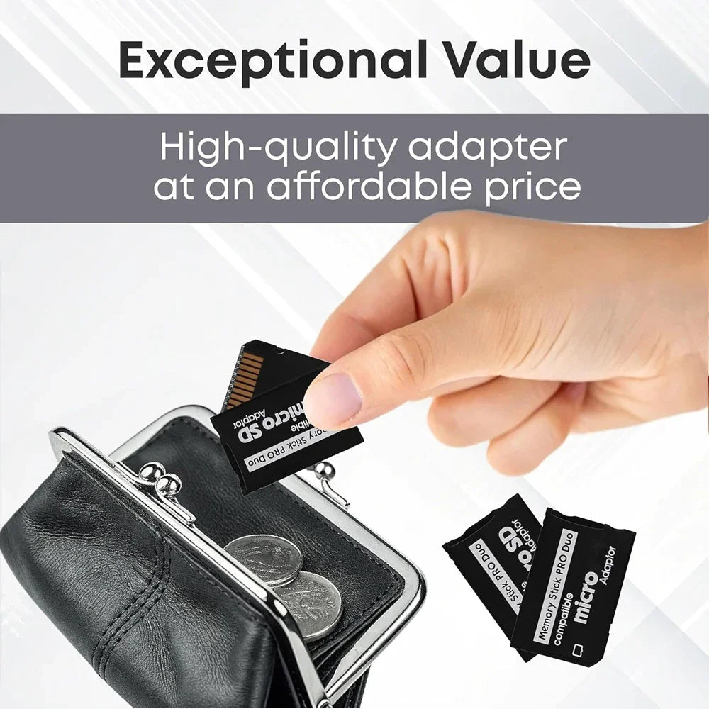 TF to MS Memory Stick Pro Duo Adapter Card Reader for PSP SD Card Converter for Sony PSP1000 2000 3000 Gaming Accessories