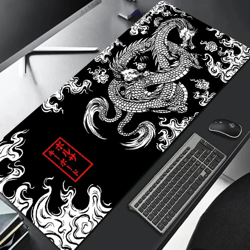 Japanese Dragon Large XXL Gaming Mousepad 900x400 700x300 Speed Desk Mat Anime Theme Keyboard Gamer Mouse Pad for Esports