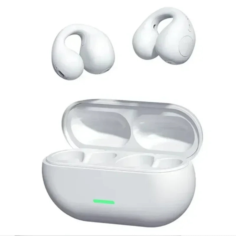 New Fone Bluetooth Headset 5.3 Wireless Air Conduction Headphones Clip Ear Music Noise Canceling HD Call Sports Gaming Earphone