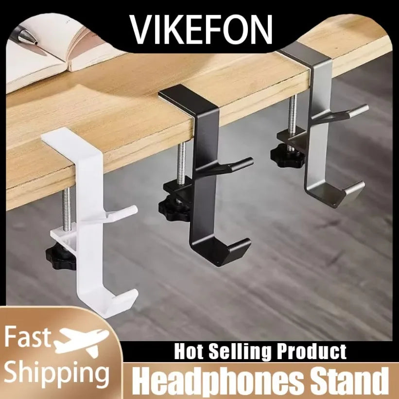 Headphone Stand Multifunctional Table Side Hanging Storage Rack for Sony/Airpods Max Gaming Headset Bag Universal Metal Holder