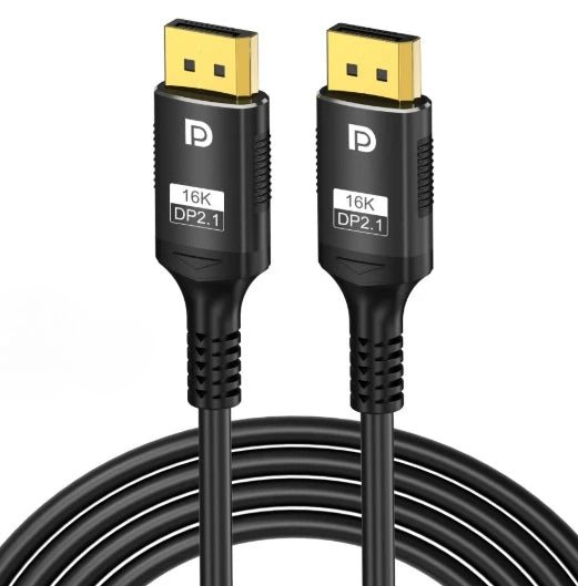 For Laptop TV Xbox Projector Gaming Monitor 16K DP 2.1 8K@120Hz 4K@240Hz 80Gbps HDR Video Audio Displayport Cable Display Port