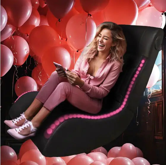 Folding Gamer's Chair with LED & Speakers