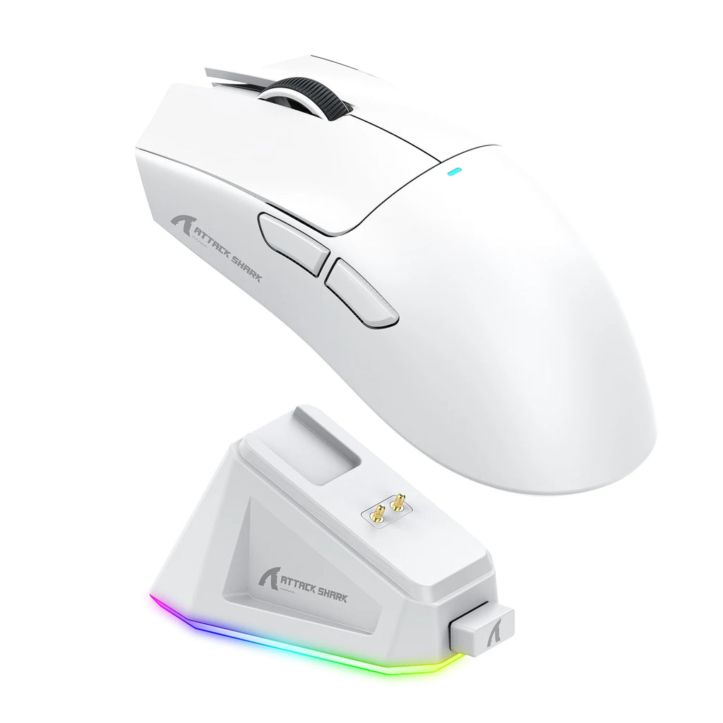 Attack Shark X11 Tri Mode Bluetooth Wireless Mouse With Charger Base Rgb Ergonomics Mice Lightweight Pc Gamer Accessories