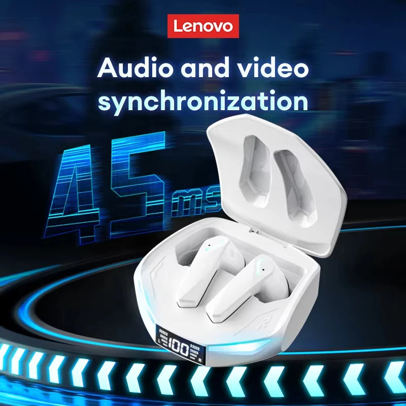 Lenovo XT53 Wireless Upgrade Bluetooth 5.4 Earphones Ultra Long Endurance Low Latency Gaming Headset LED Digital Display Earbuds