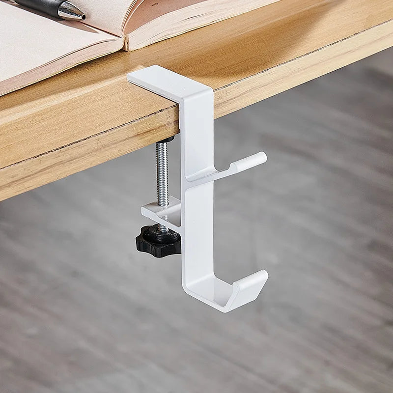 1pc Adjustable Desk Edge Hook Gaming Headset Desk Hanger Backpack Storage Hanging Hook Holder Punch-free Home Office Organizer