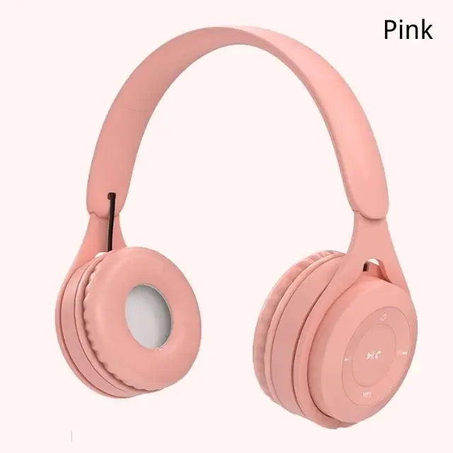 Y08 Macaron Wireless Bluetooth Headband Headphones with Mic Stereo Gaming Headset Gamer Girl Gift for Mobile Tablet