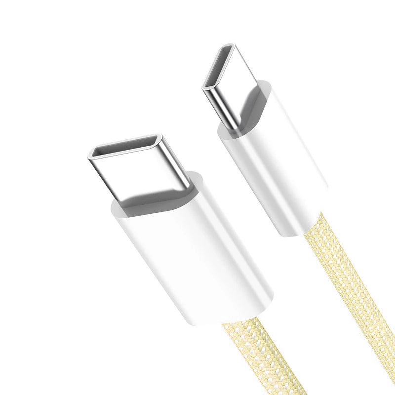 PD 60W Type C to Type C Color Cable For  iphone 15 15pro  Fast Charging For Xiaomi Samsung Huawei Type C Weaving Cable  1M 2M 3M