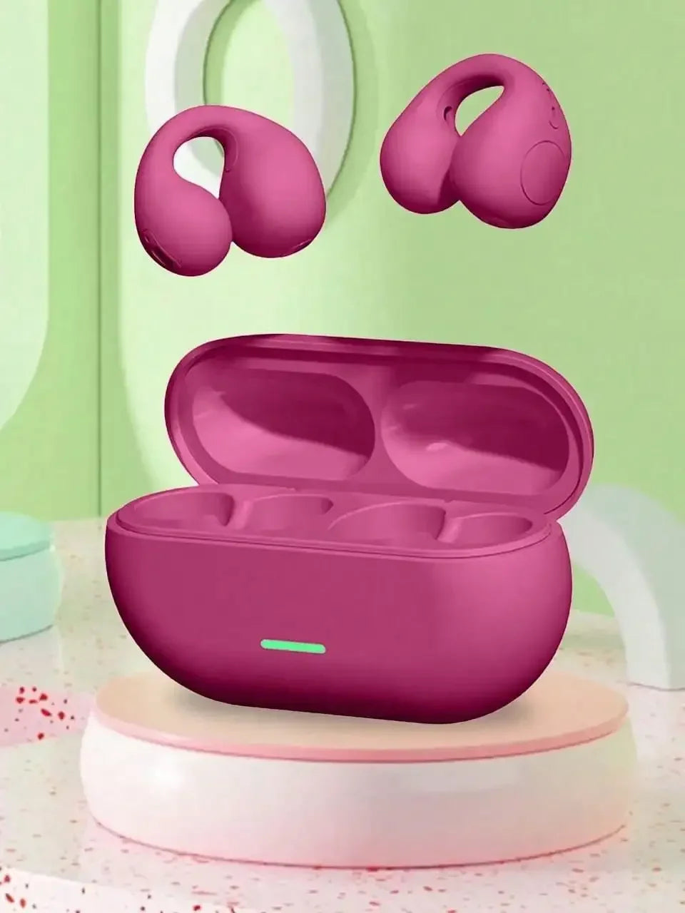 New Fone Bluetooth Headset 5.3 Wireless Air Conduction Headphones Clip Ear Music Noise Canceling HD Call Sports Gaming Earphone