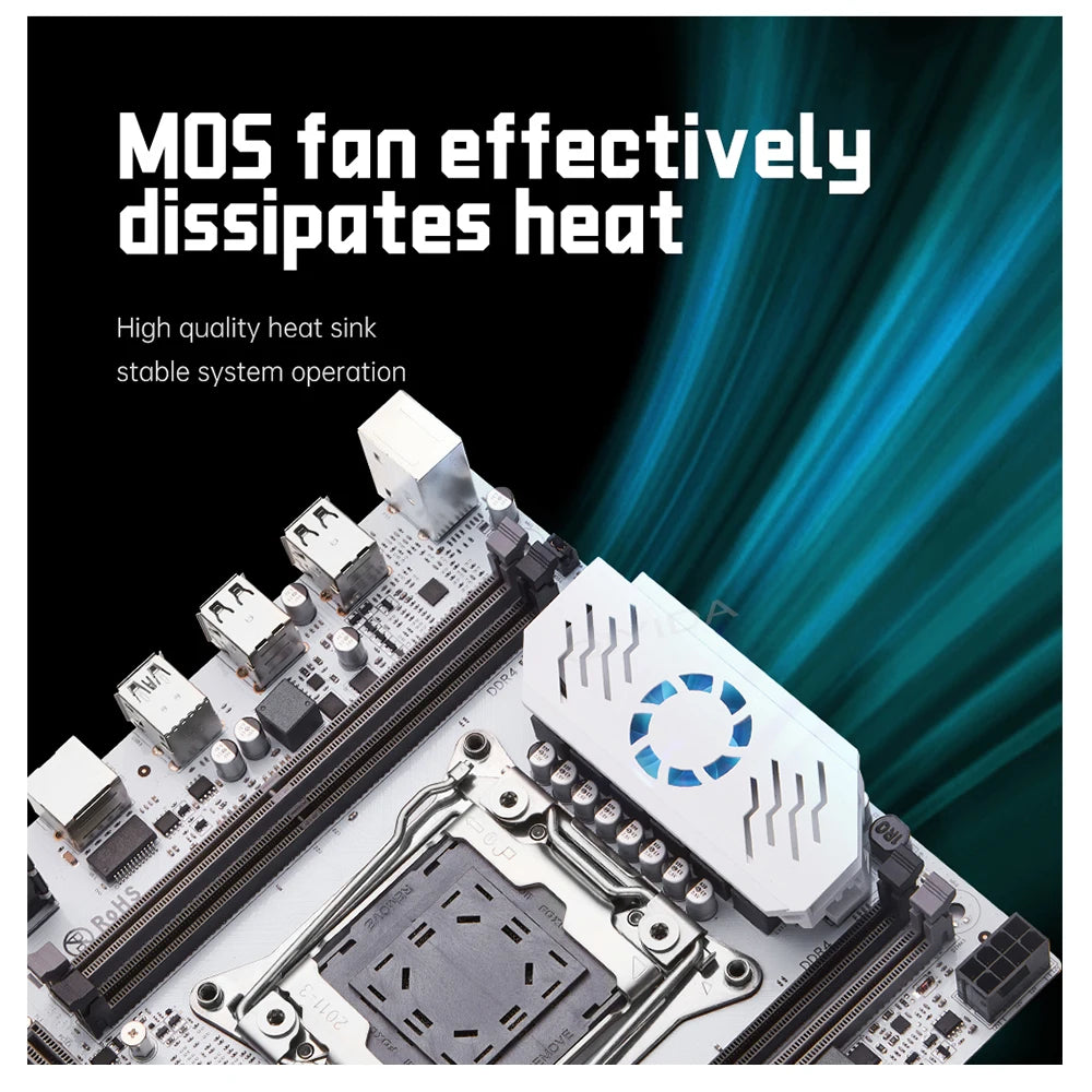 QIYIDA X99 motherboard D4 TPM2.0 LGA 2011 3 with M.2 slot Support X99 C612chip DDR4 Memory SATA3.0 USB3.0 PCI16X