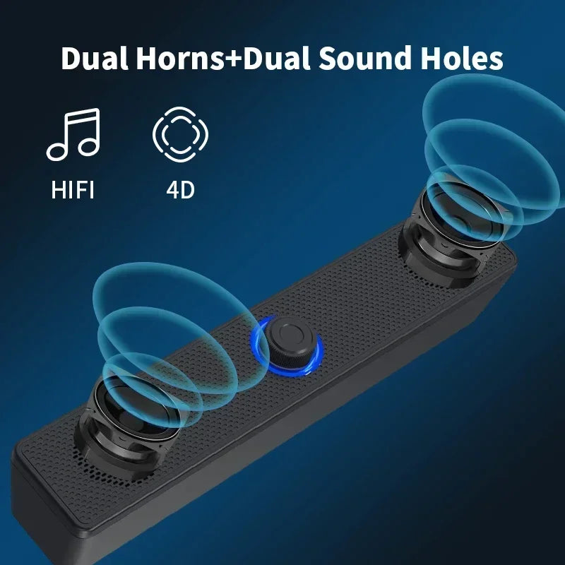 Computer Desktop High-quality 4D Surround Speaker Bluetooth Wired Dual-purpose High-volume Microphone Two-in-one Speaker