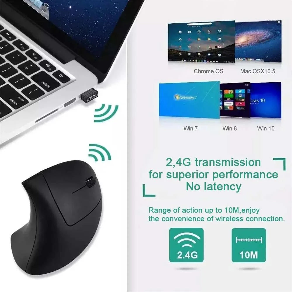 New Upgrade Ergonomic mouse 2.4G Right Hand Wireless Mouse For Laptop Tablet Universal Device Distance Transmission Gaming Mouse