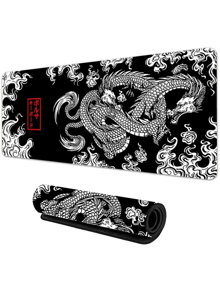 Japanese Dragon Large XXL Gaming Mousepad 900x400 700x300 Speed Desk Mat Anime Theme Keyboard Gamer Mouse Pad for Esports