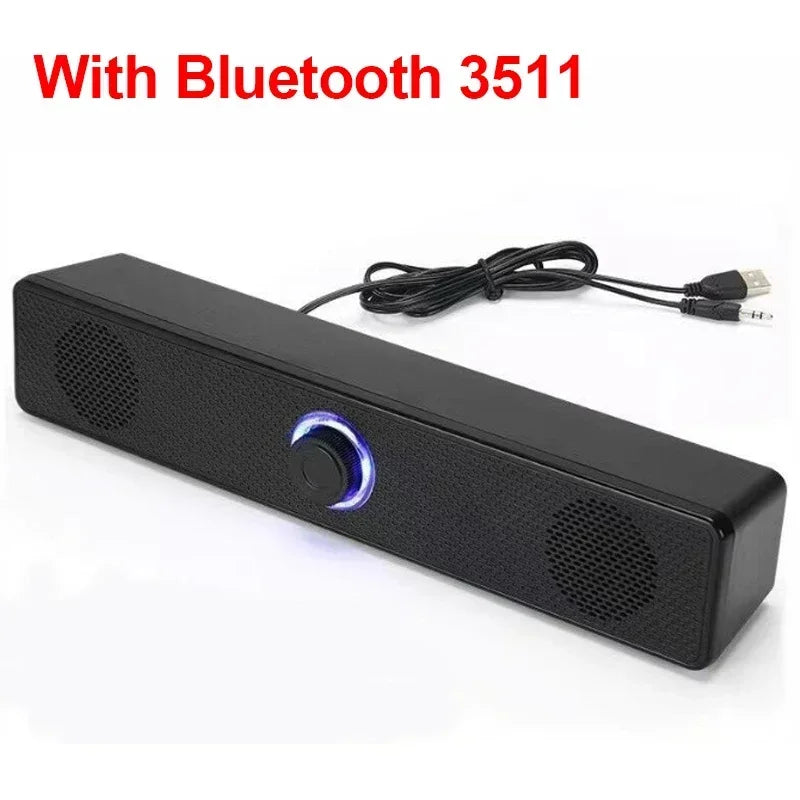 USB Powered Wireless Bluetooth and PC Soundbar Wired Speaker Soundbar for TV Pc Laptop Gaming Home Theater Surround Audio System