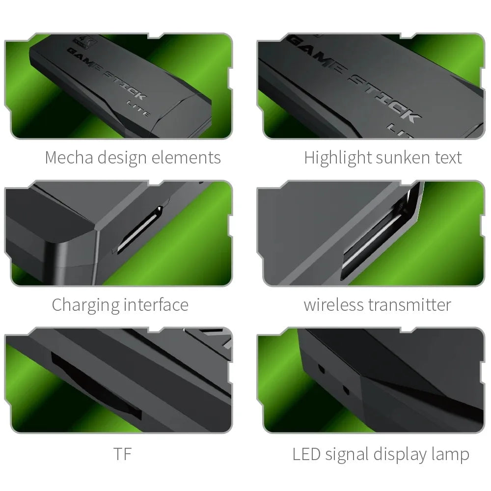 Portable Retro Gaming System 64GB Preloaded 20000+ Games 2.4G Wireless Controller HDMI TV Output for Car Travel Kids Gifts