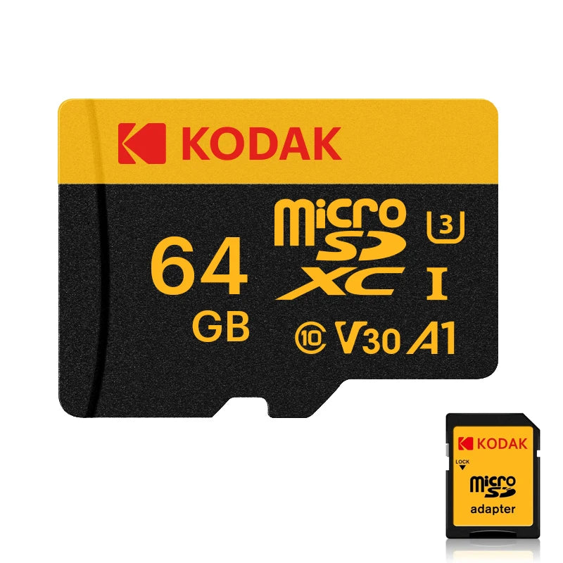KODAK Mobile Memory Card 256GB Recorder Storage High Speed 128GB monitoring SD Card 64GB 32GB TF Gaming Microsd Class10 U3 V30