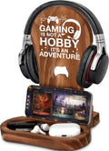 GameZone Wood Headset Stand - I'm Gaming Message