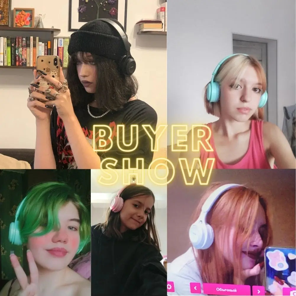 Y08 Macaron Wireless Bluetooth Headband Headphones with Mic Stereo Gaming Headset Gamer Girl Gift for Mobile Tablet