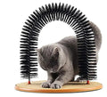 Cat Toy Arch with Grooming Brush and Scratching Pad