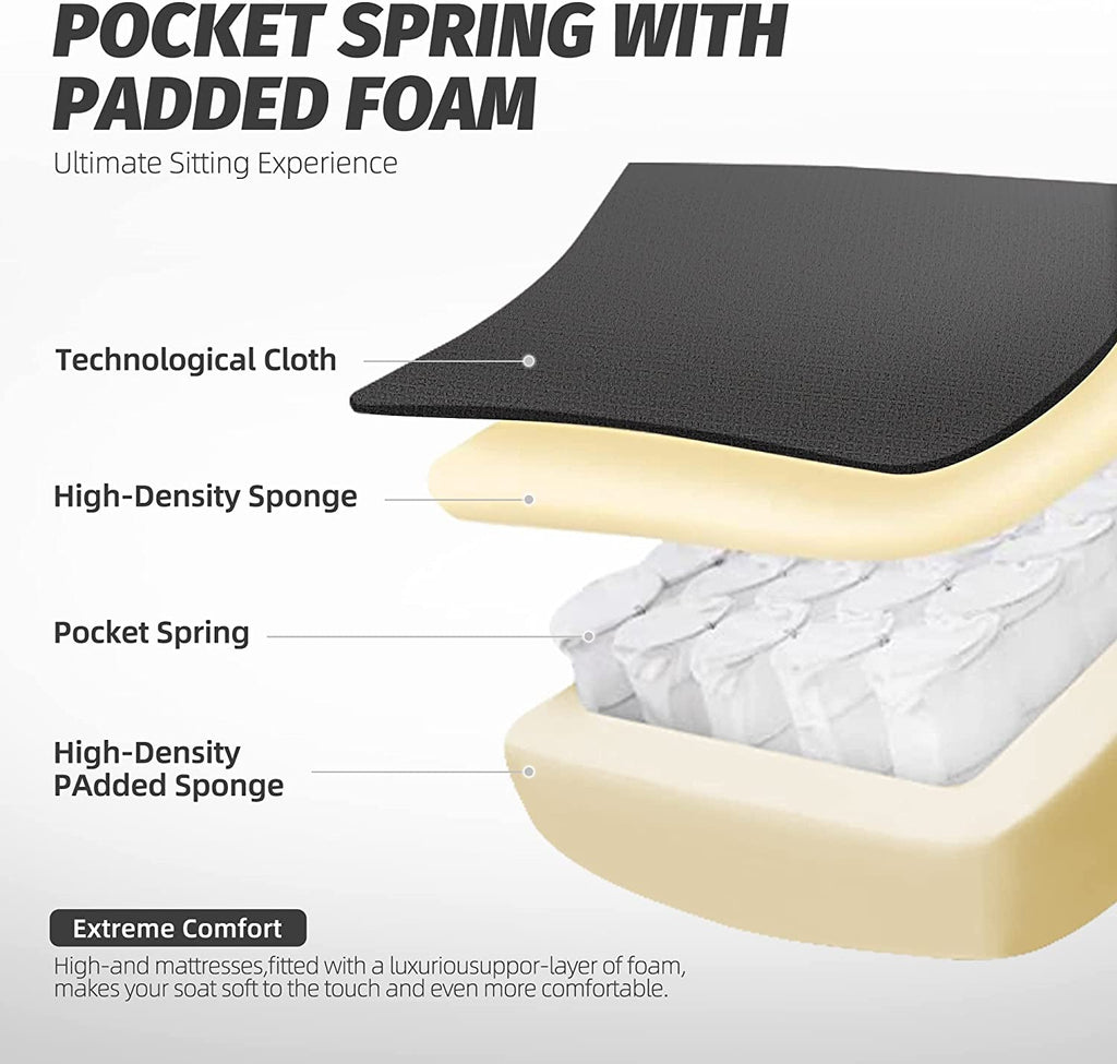 Ergonomic Gaming Chair with Massage and Footrest-3