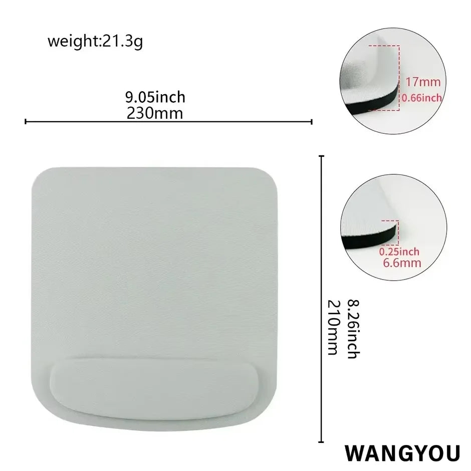 EVA Foam Wrist Mouse Pad Simple Solid Color Comfortable Thick Sponge Mouse Gaming Pc Keyboard Desk Mat 210X230MM