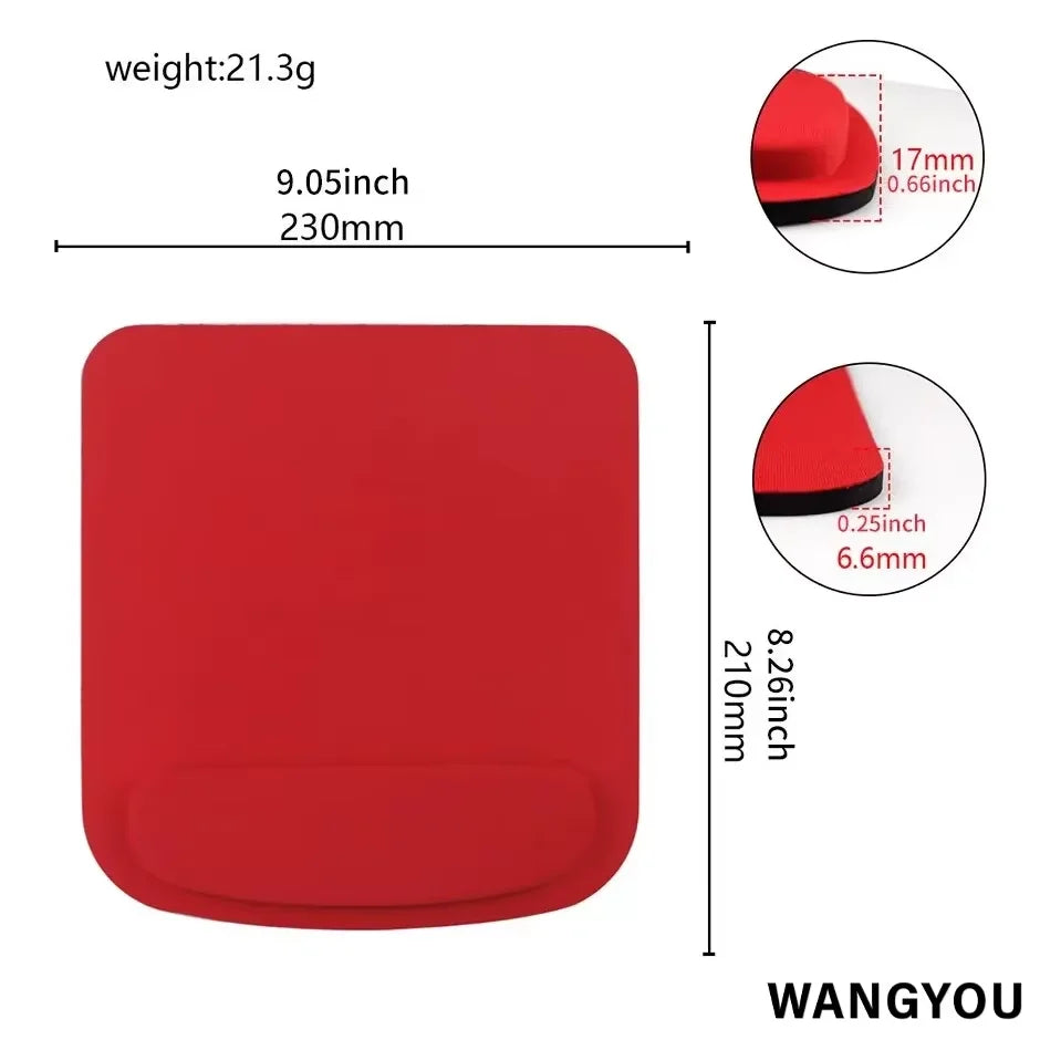 Computer game mouse pad, ergonomic mouse pad, wrist pad, solid-color comfortable mouse pad, office accessories
