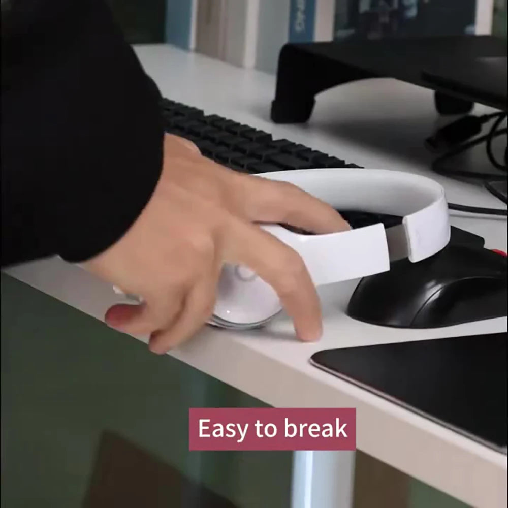 Universal Headphone Stand Adhensive Plastic Wall Mount Hanger Under Desk Headset Rack Holder Support For Gaming Earphone Bracket