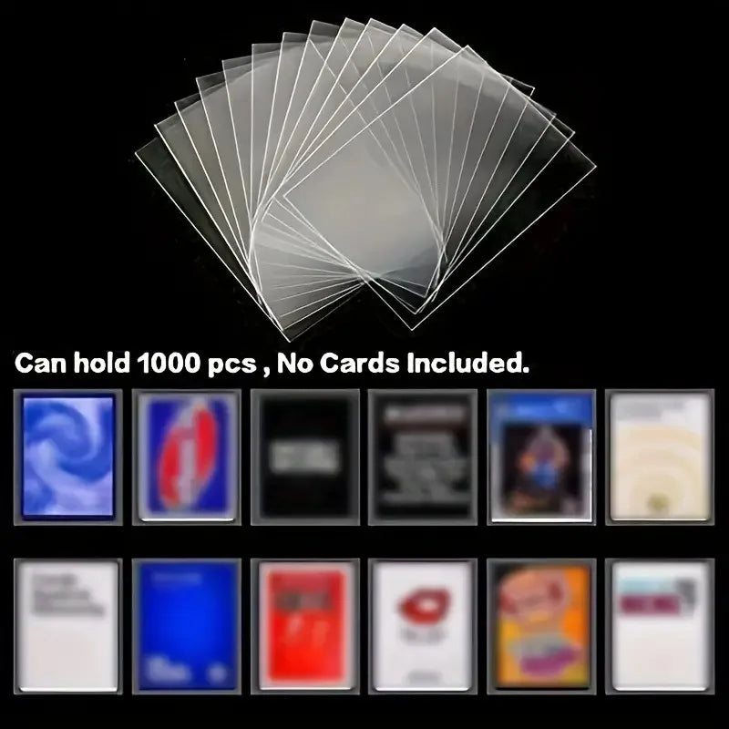 Premium Clear Plastic Card Sleeves - Durable PP Protection for Baseball, Gaming, and Collectible Cards, Scratch-Resistant
