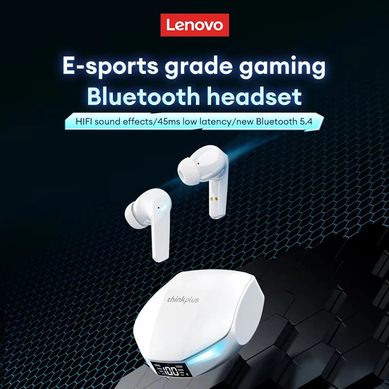 Lenovo XT53 Wireless Upgrade Bluetooth 5.4 Earphones Ultra Long Endurance Low Latency Gaming Headset LED Digital Display Earbuds