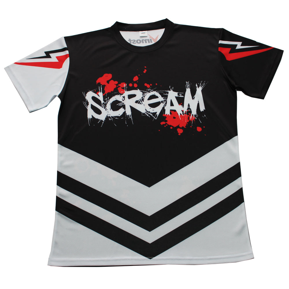 Scream Black and White Gaming Jersey-0