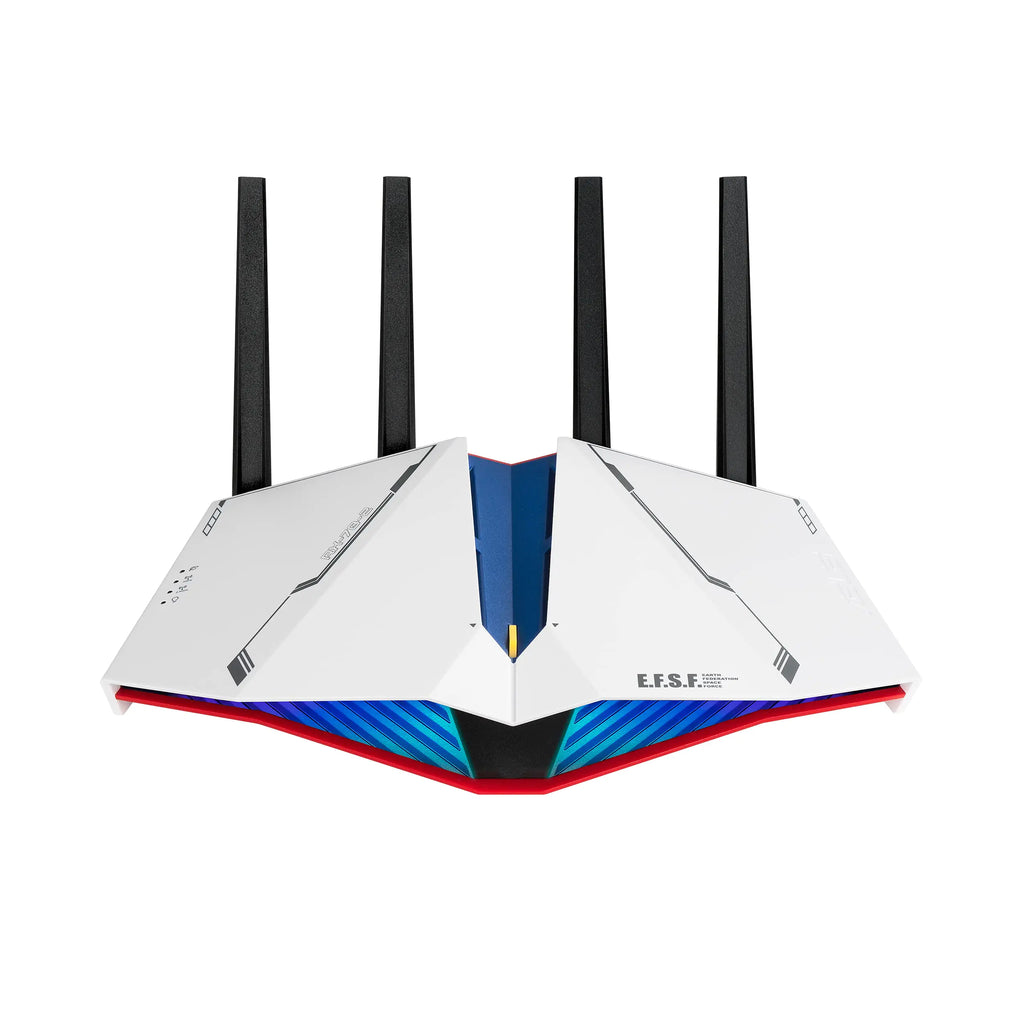 ASUS RT-AX82U AX5400 Dual-band WiFi 6 Gaming Router GUNDAM EDITION Mesh WiFi Lifetime Free Internet Security Dedicated Gaming Port Mobile Game Boost MU-MIMO Streaming & Gaming AURA RGB lighting